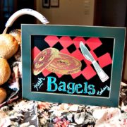 Application of Paint Markers on 8 x 10 Frame Bagel Shop Display