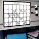 Cohas Chalkboard and Marker Systems Small Monthly Magnetic Backed Whiteboard Calendar with One Black Marker SKU IA-ZB-WB-MAG-CAL-SML-010 UPC 719926444514