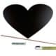 Cohas Chalkboard and Marker Systems Large Chalkboard Heart with Chisel White Marker SKU IA-ZB-6MM000-CM-HTB-LG UPC 719926446631