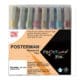Zig Posterman Waterproof Fine 1mm Tip 8 Metallic Marker Wallet Set SKU PMA-20-8VME