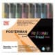 Zig Posterman Waterproof Chisel 6mm Tip 8 Metallic Marker Wallet Set SKU PMA-50-8VME UPC 847340024996