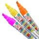 Zig Posterman Waterproof Chisel 6mm Tip 3 Fluorescent Color Marker Kit SKU PMA-KIT-50-FLU-3