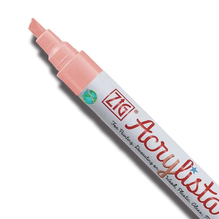 Wild Rose Waterproof Broad Chisel 6mm Tip Acrylista Markers SKU PAC-50/201