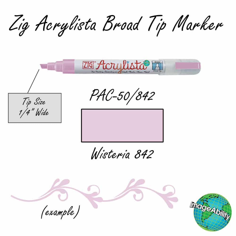 Details about Wisteria Waterproof Broad Chisel 6mm Tip Acrylista Markers SKU PAC-50/842