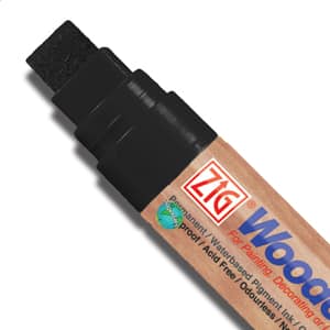Zig Posterman Black Waterproof Big and Broad 15mm Tip Woodcraft Marker SKU PWC-120/010 UPC 847340008842