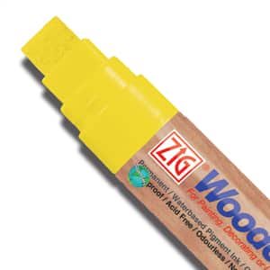 Zig Posterman Yellow Waterproof Big and Broad 15mm Tip Woodcraft Marker SKU PWC-120/050 UPC 847340008897