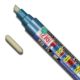 Color Collection Zig Posterman Waterproof 6mm Tip Metallic Blue Marker with 2mm Tip features Metallic Blue 6mm Marker with an extra 2mm bullet tip