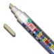 Color Collection Zig Posterman Waterproof 6mm Tip White Marker with 2mm Tip features White 6mm Marker with an extra 2mm bullet tip