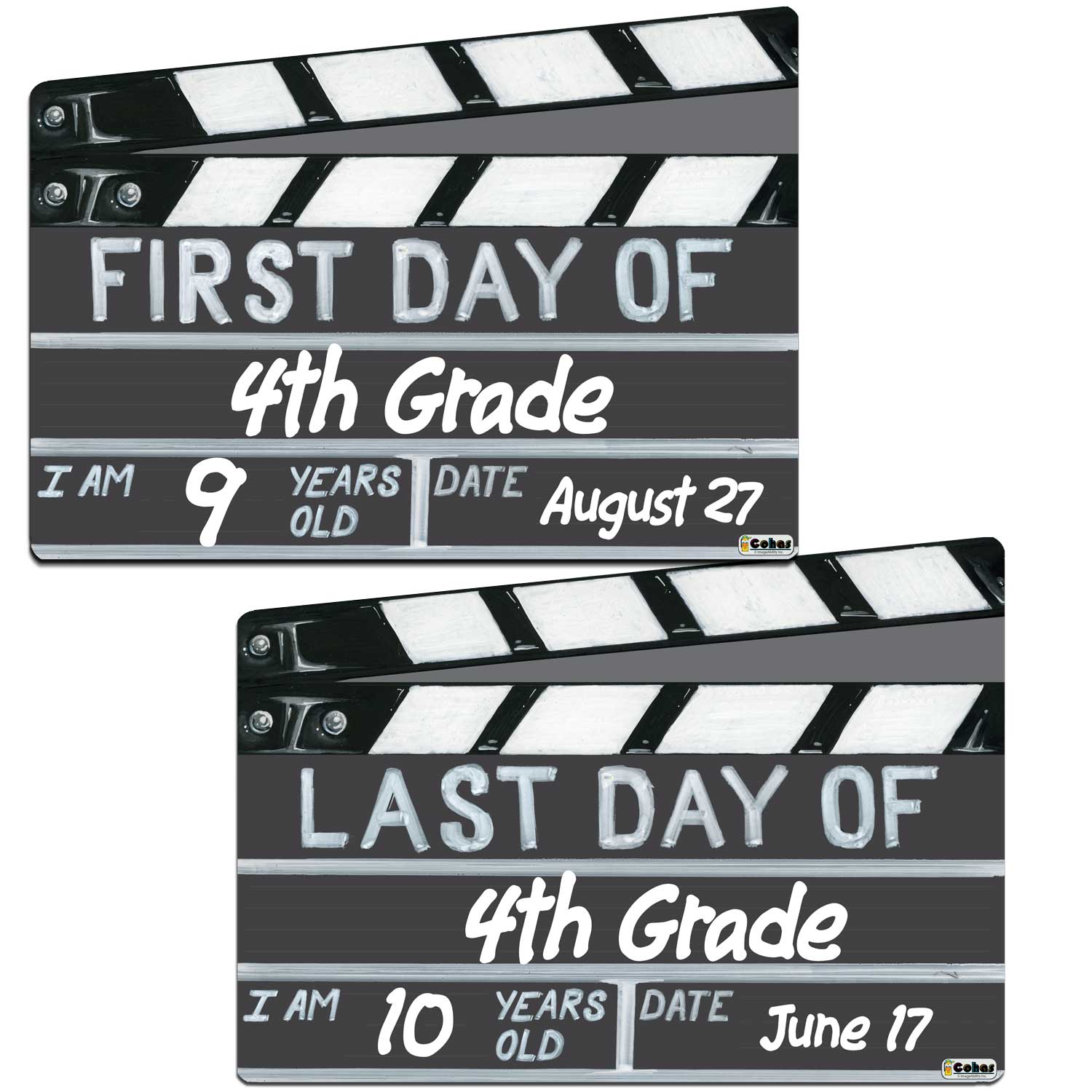 Movie Clapper Theme First and Last Day of Milestone Boards