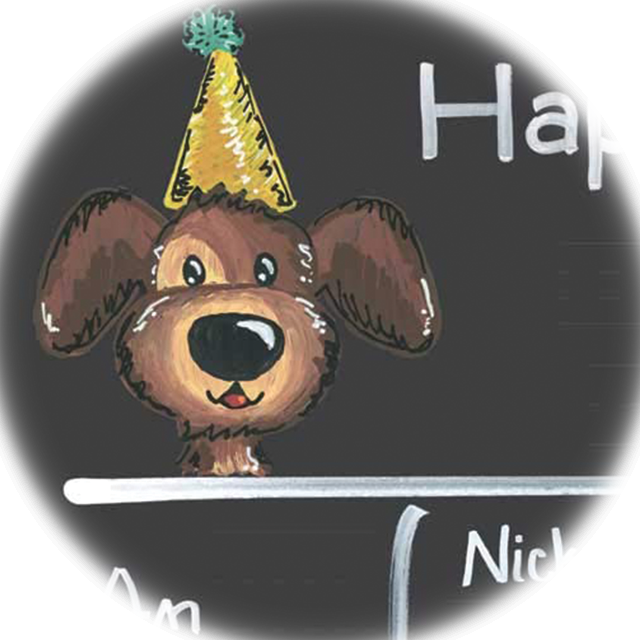 Party Theme Birthday Milestone Board for Dogs
