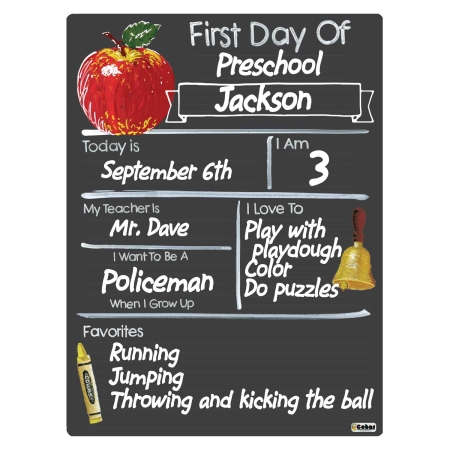 Basic Theme First and Last Day of School Milestone Boards
