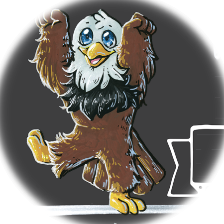 Eagle School Mascot First Day Milestone Boards