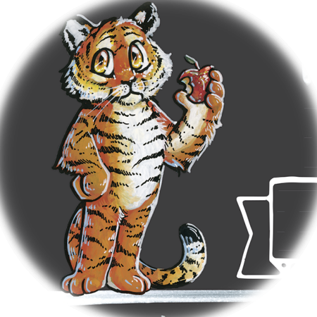 Tiger School Mascot First Day Milestone Boards