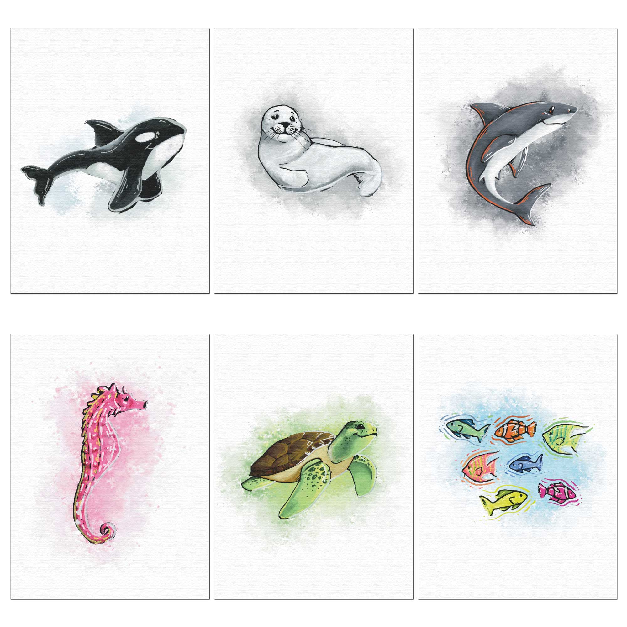 Ocean Animal Wall Art Prints 3 Ocean Animal Wall Art Prints