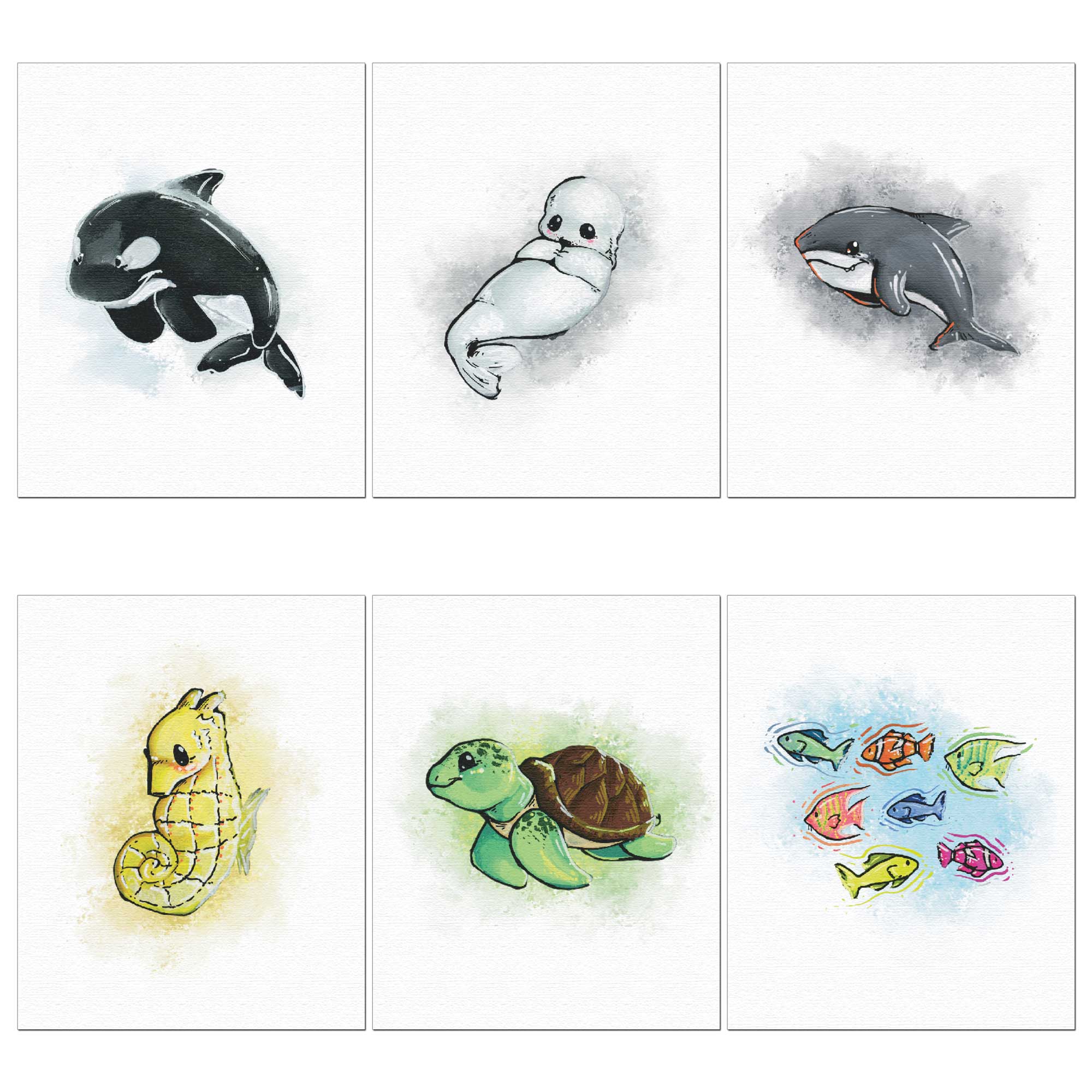 Ocean Animal Wall Art Prints 4 Ocean Animal Wall Art Prints