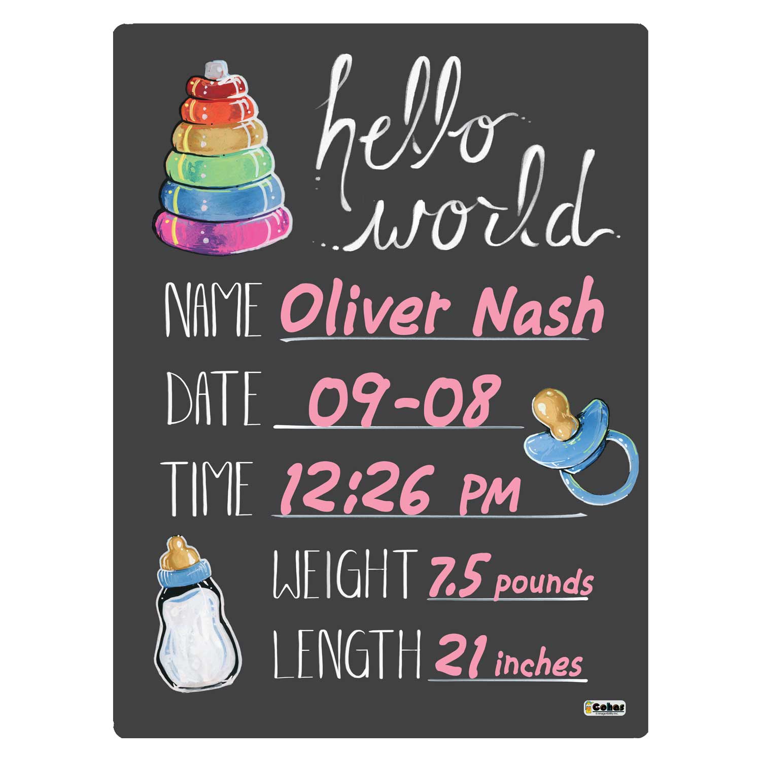 Chalkboard Cleaner Goat Theme Newborn Baby Announcement Chalkboards Chalk  Board Cleaner, image size:1500x1500