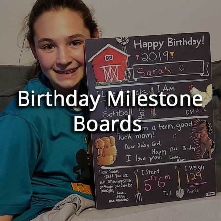Birthday Milestone Boards